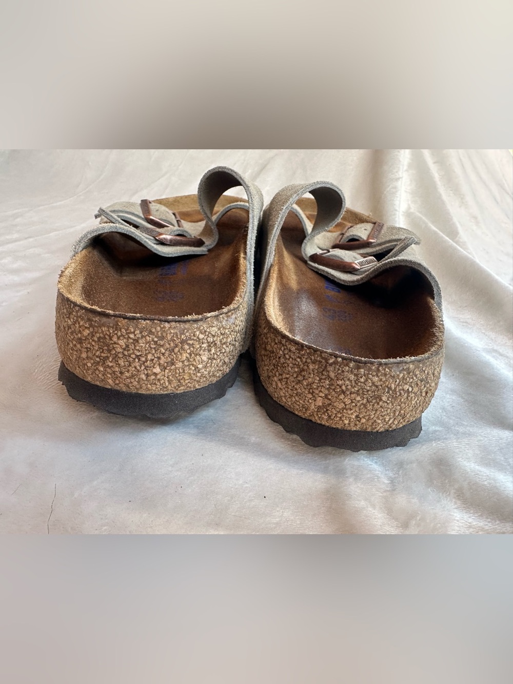 Birkenstock Men Two-Strap Suede Sandals in Tan View 5